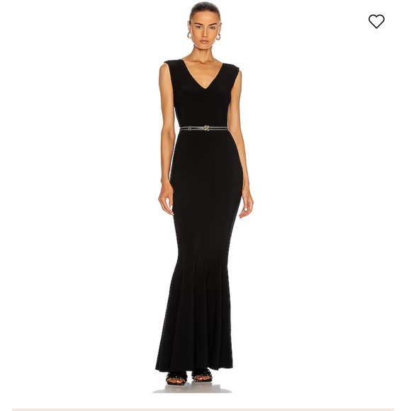 Norma Kamali Grace Fishtail gown in black - Picture 1 of 6
